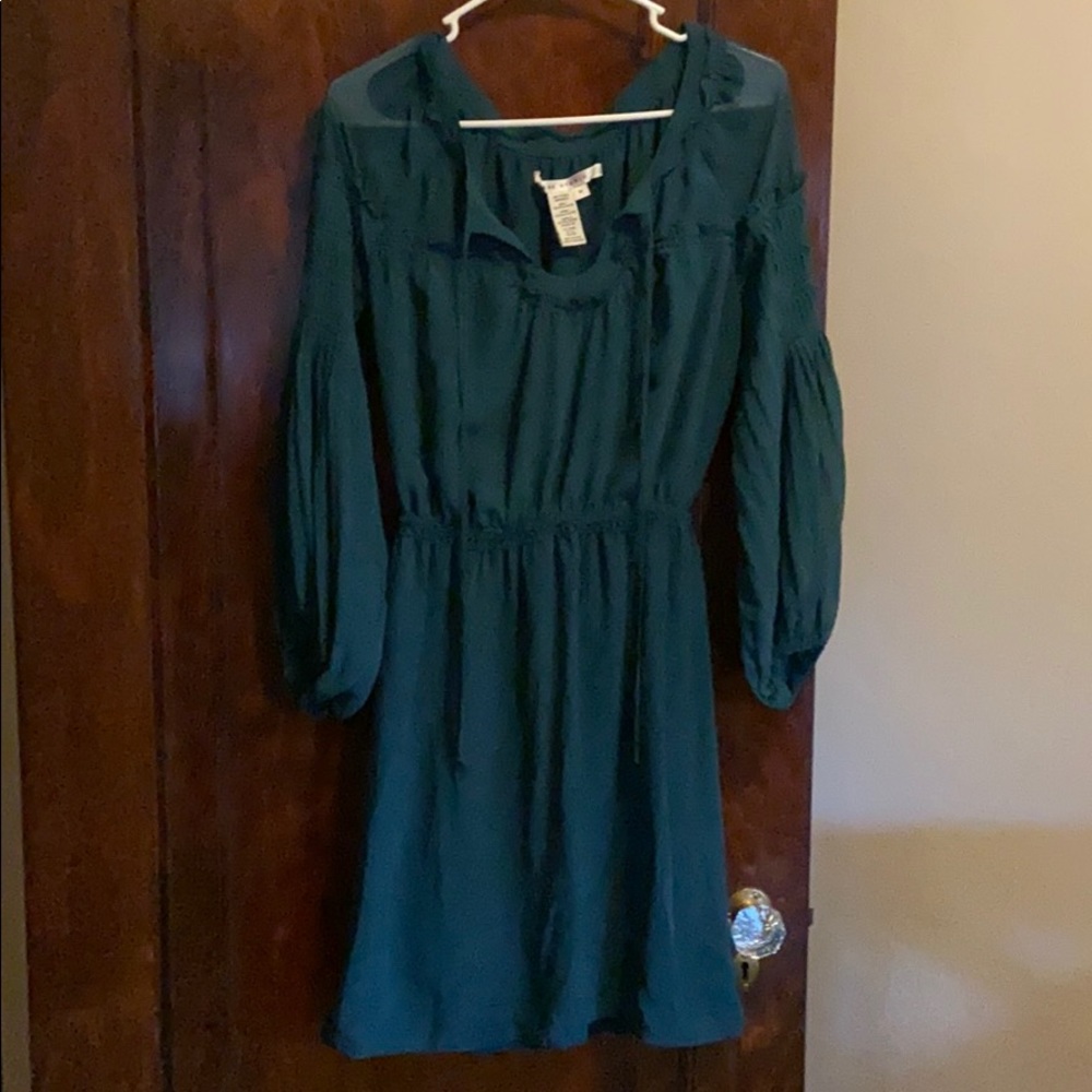 Boho green dress
